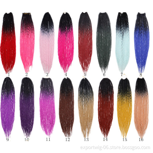 Ombre Colore Synthetic Jumbo Braiding Hair With Private Label Wholesale Crochet Box Braid Hair